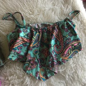 Floral Print Swimsuit (top and bottom)